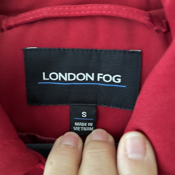 London Fog Red Trench Rain Coat with Hood New without tags Small - Picture 7 of 12